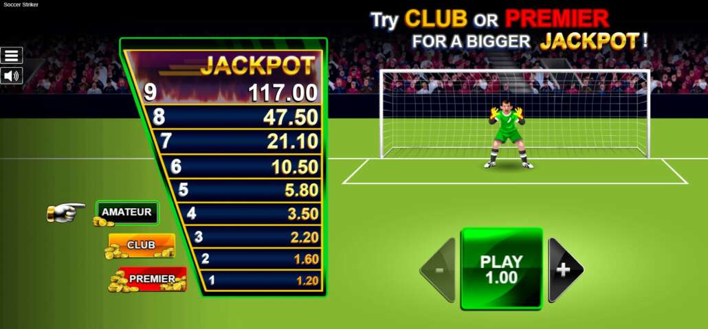 เกมยิงจุดโทษ SOCCER STRIKER ค่าย MICROGAMING