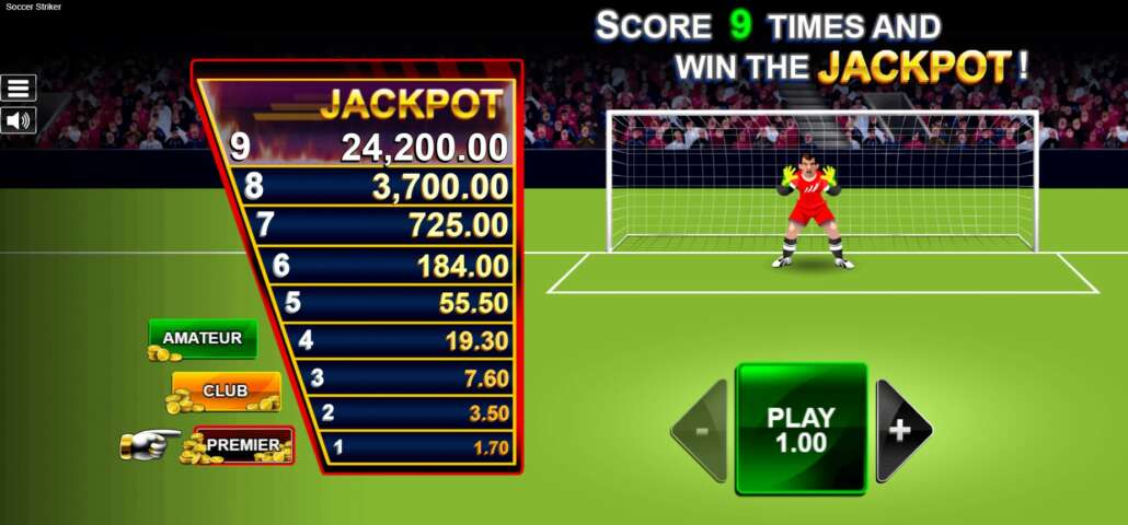 เกมยิงจุดโทษ SOCCER STRIKER ค่าย MICROGAMING